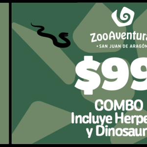 Entrada Aragón<BR>Combo 1 (Herpetario + Dinoexcava)